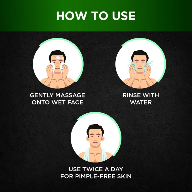 Garnier Men Acno Fight Wasabi Face Wash 100Ml - Image 2