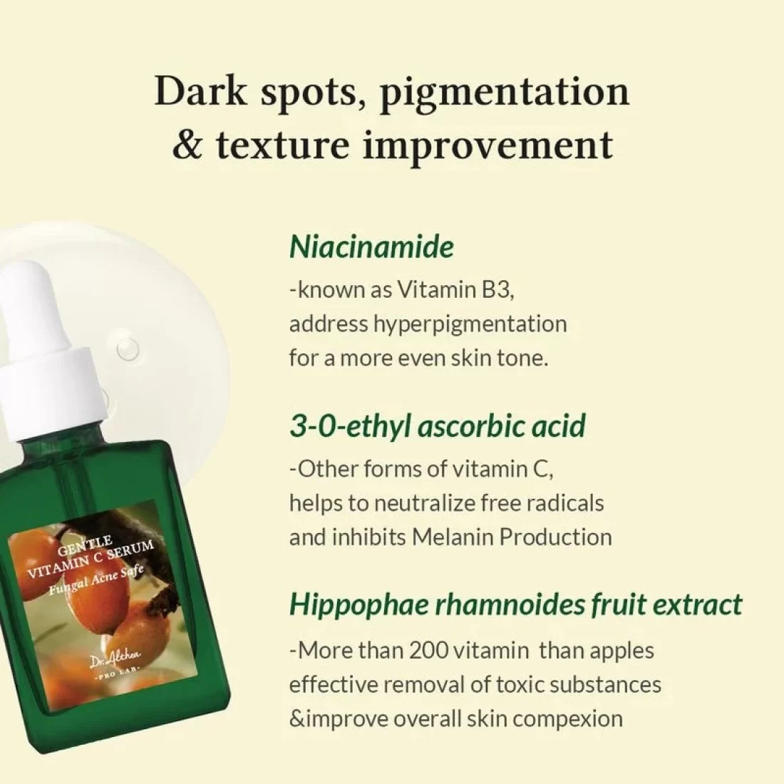 Dr. Althea Gentle Vitamin C Serum (Hippophae Rhamnoides Fruit Water 20%) - Image 2